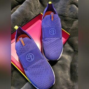 Zumba Fitness Purple and Orange Slip-On Shoes SIZE 8